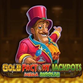 Gold Factory Jackpots Mega Moolah casino game by Aurum Signature Studios – featured logo at Winorama Casino